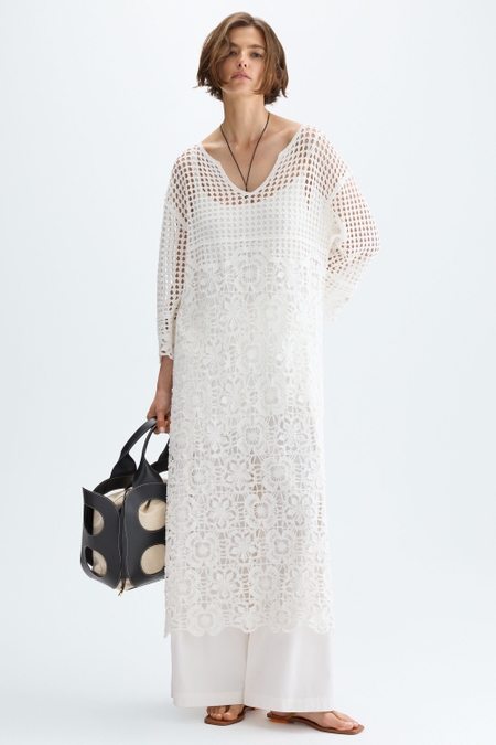 COTTON MACRAME LONG DRESS