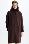 Double-faced straight-fit short dress