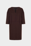 Double-faced straight-fit short dress