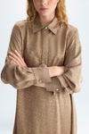 Gutenberg jacquard A-line shirt dress