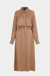 Gutenberg jacquard A-line shirt dress