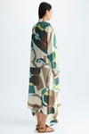 Print cupro shirt dress