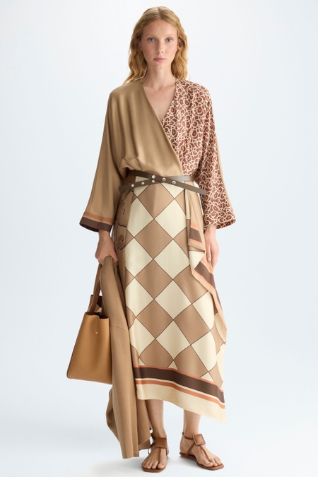 VESTIDO MIDI TWILL ESTAMPADO GAMBITO GUTENBERG