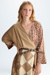 Vestido midi twill estampado Gambito Gutenberg