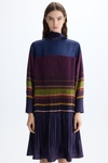 Milrayas print twill A-line dress