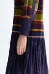 Milrayas print twill A-line dress