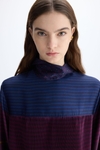 Milrayas print twill A-line dress
