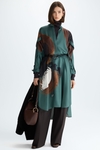 Pincelada Ocho print twill midi dress