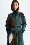 Pincelada Ocho print twill midi dress