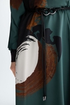 Pincelada Ocho print twill midi dress