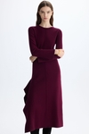 Stretch knit midi dress