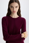 Stretch knit midi dress