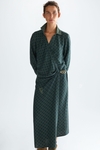 Ocho jacquard wrap dress
