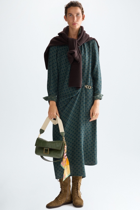 VESTIDO CRUZADO JACQUARD OCHO