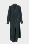 Ocho jacquard wrap dress