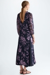 Floral fil coupé fitted dress