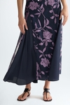 Floral fil coupé fitted dress