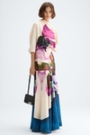 Print twill mermaid dress