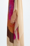 Print georgette kaftan dress