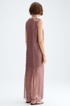 Fringed sequinned guipure straight-fit dress