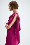 Satin asymmetric A-line dress