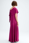 Satin asymmetric A-line dress