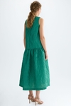 Cloqué straight-fit midi dress