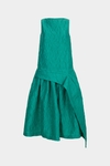 Cloqué straight-fit midi dress