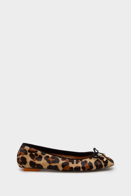 CALF-HAIR BALLET FLATS