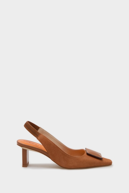 DOMINO SUEDE 65 SLINGBACK PUMPS