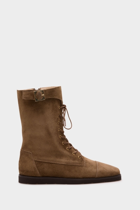 SAMBURU SUEDE FLAT ANKLE BOOTS