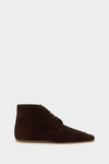 Suede flat ankle boots