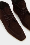 Suede flat ankle boots