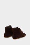 Suede flat ankle boots