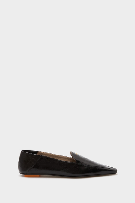 LEATHER FOLDING-HEEL FLATS