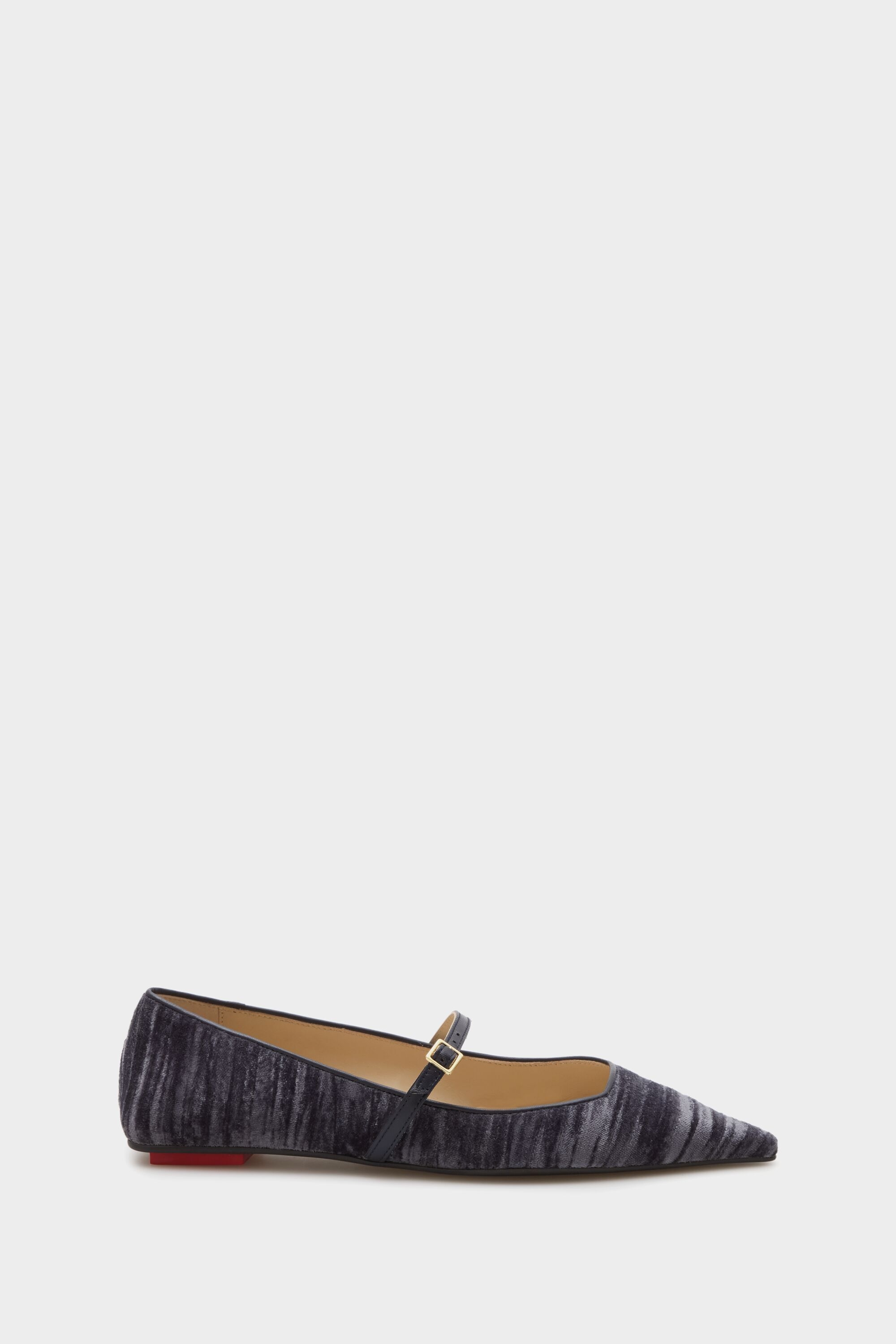 Velvet Mary Jane ballet flats