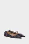 Velvet Mary Jane ballet flats