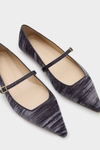 Velvet Mary Jane ballet flats