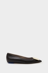 Cubo leather point-toe flats