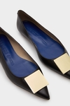 Cubo leather point-toe flats