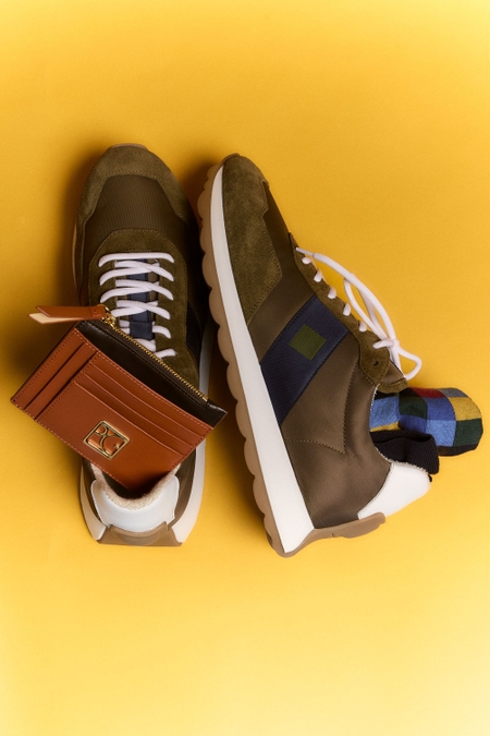 CHOCO PG CANVAS SUEDE SNEAKERS