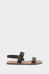 Leather flat sandals