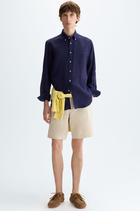 COTTON TWILL REGULAR FIT BERMUDA SHORTS