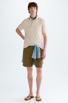 Cotton twill regular fit bermuda shorts