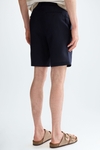 Linen regular fit bermuda shorts