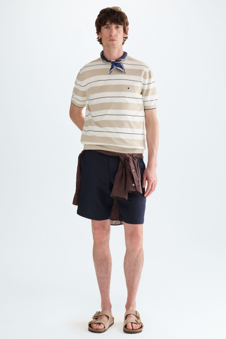 LINEN REGULAR FIT BERMUDA SHORTS