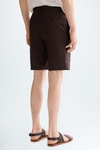 Linen regular fit bermuda shorts
