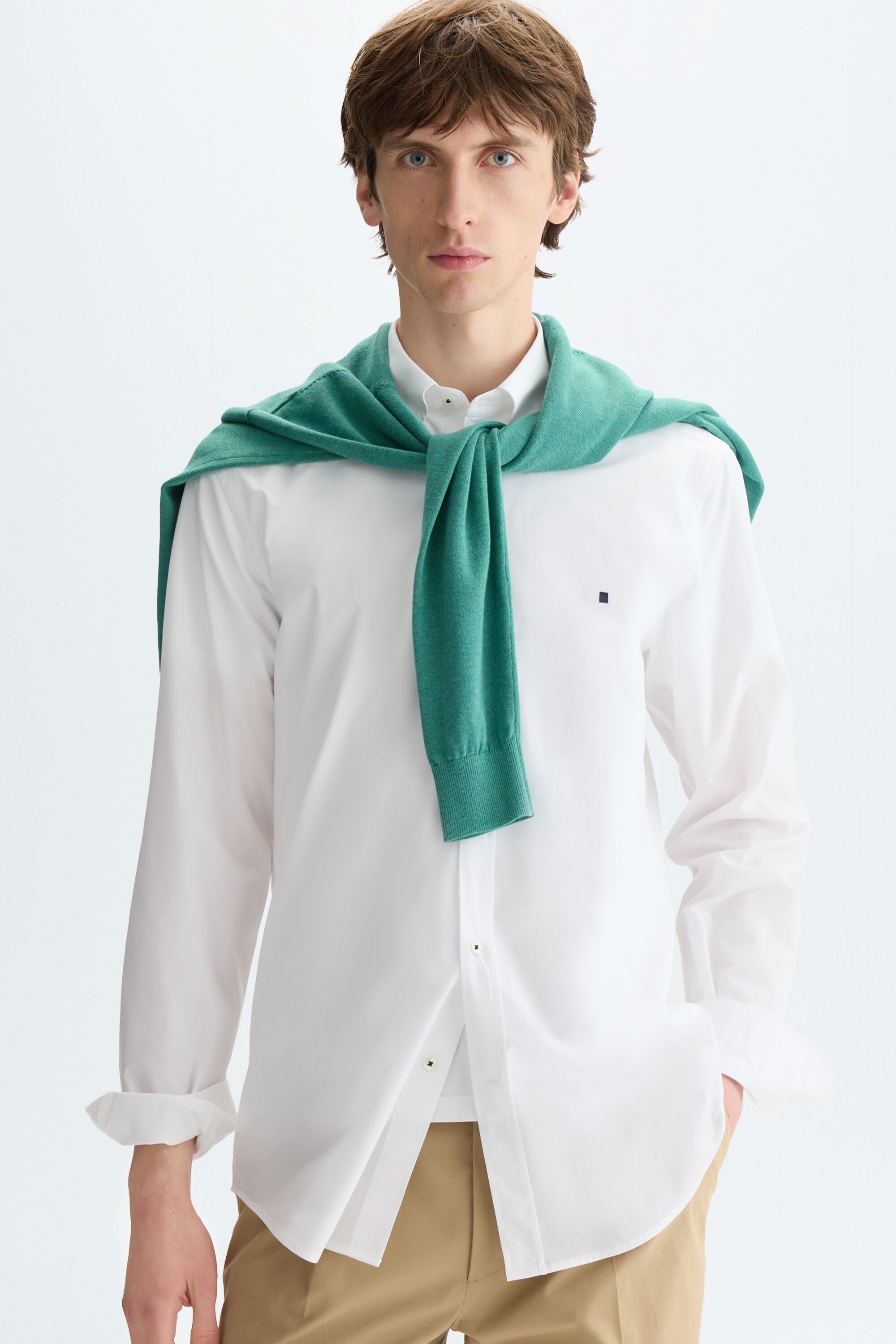 Poplin shirt - WHITE