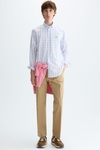 Windowpane check poplin shirt