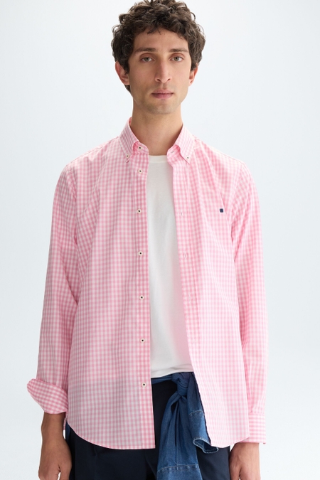 GINGHAM CHECK POPLIN SHIRT